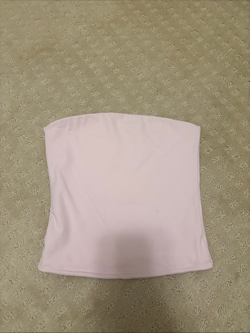 Garage Light Pink Strapless Tube Crop Top